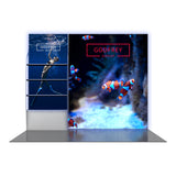 10' Backlit Shelf Display With Two Lightboxes - Godfrey Group
