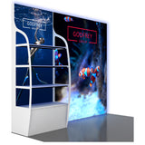 10' Backlit Shelf Display With Two Lightboxes - Godfrey Group