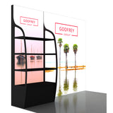 10' Backlit Shelf Display With Two Lightboxes - Godfrey Group