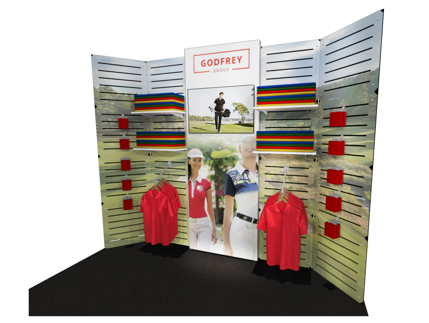 39x96 Slat Panel Display with LED | Godfrey Group