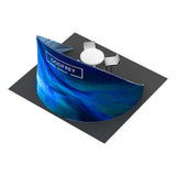Curved wall with double or single sided graphic