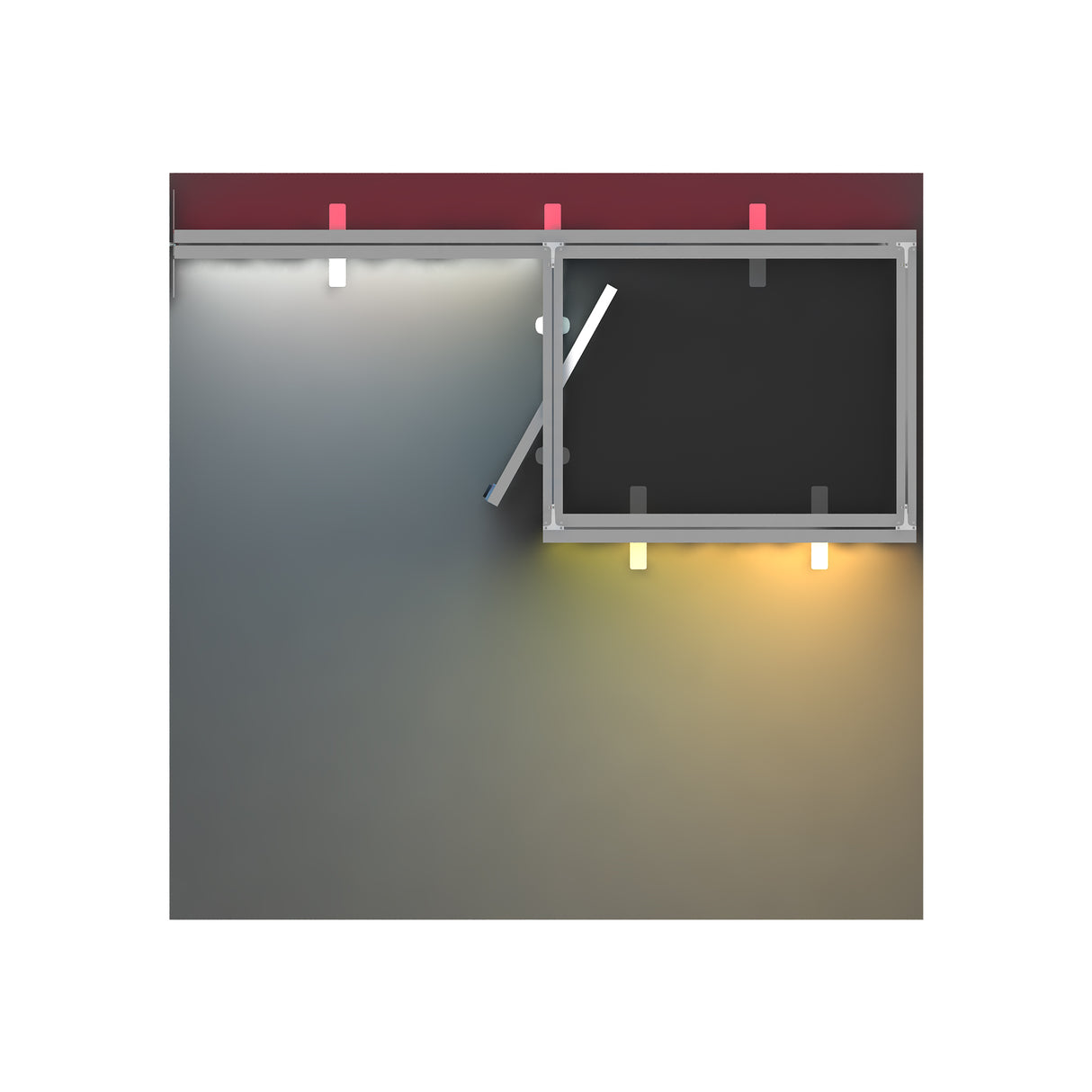 10' Backlit Display With Storage Closet - Godfrey Group