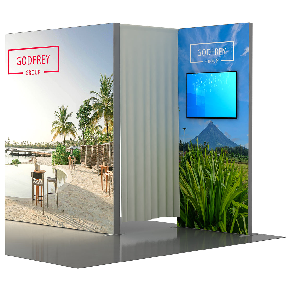 10x20 Light Box Exhibit With Storage Area