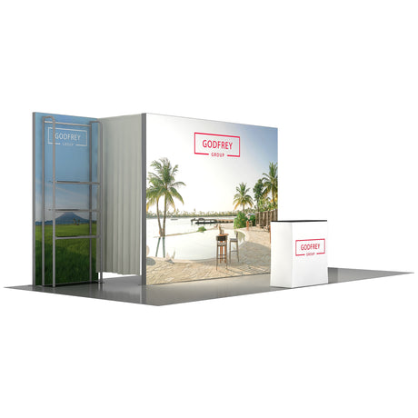 10x20 Light Box Exhibit With Storage Area