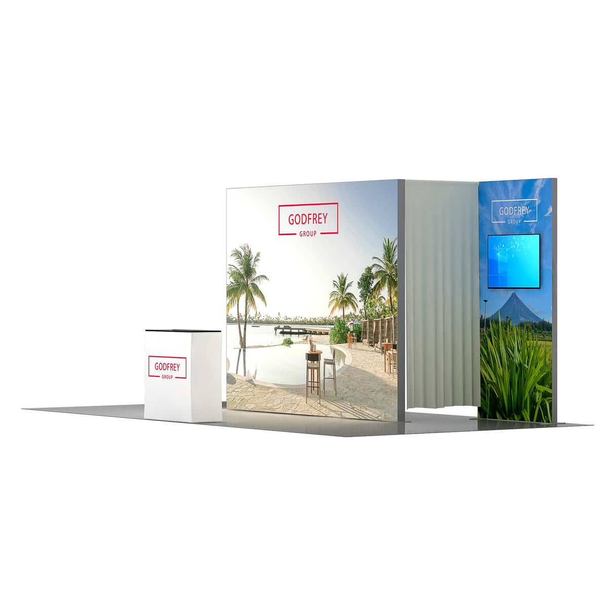 10x20 Light Box Exhibit With Storage Area
