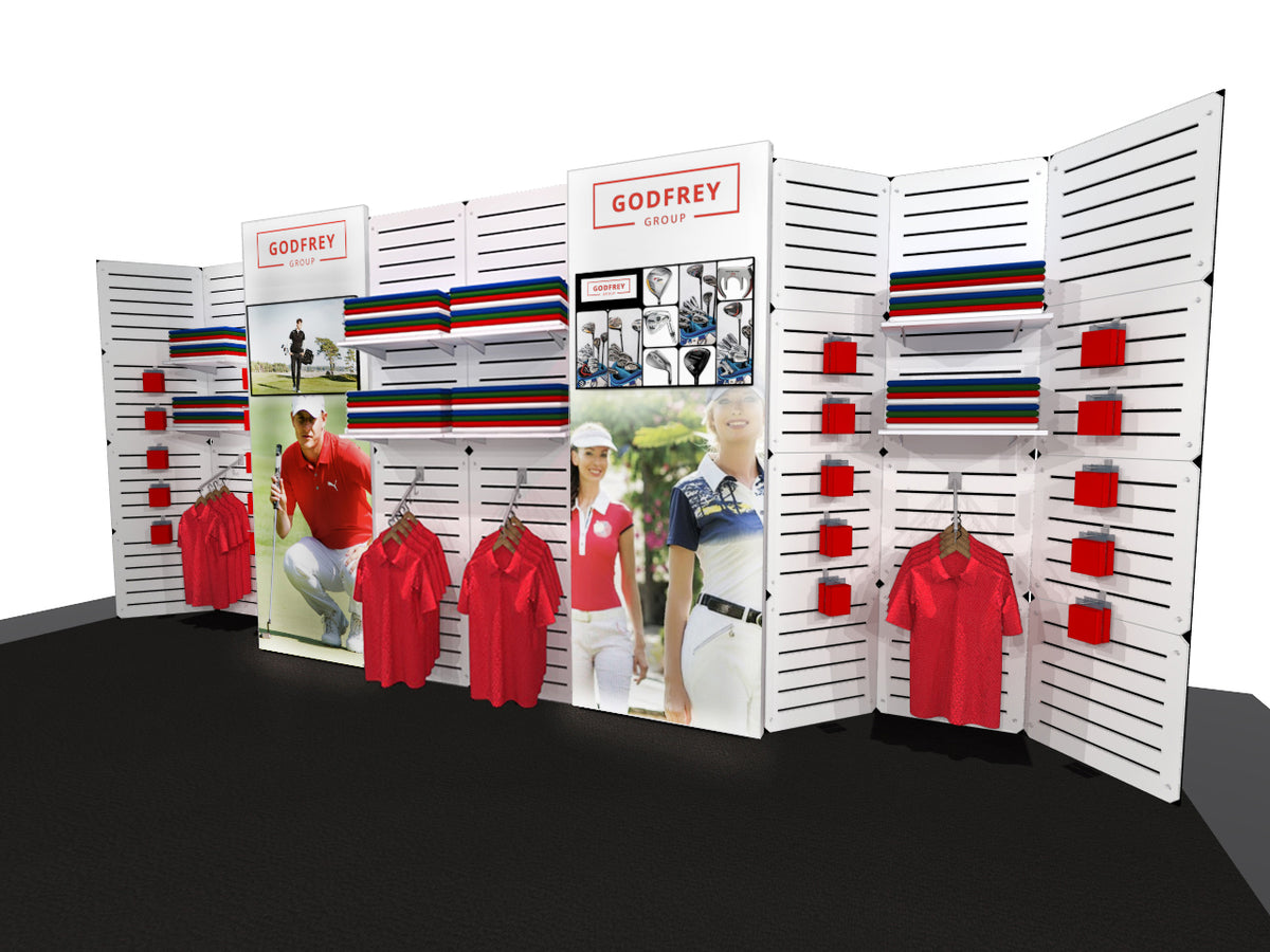 Slat Panel Display with Backlit Modules | Godfrey Group
