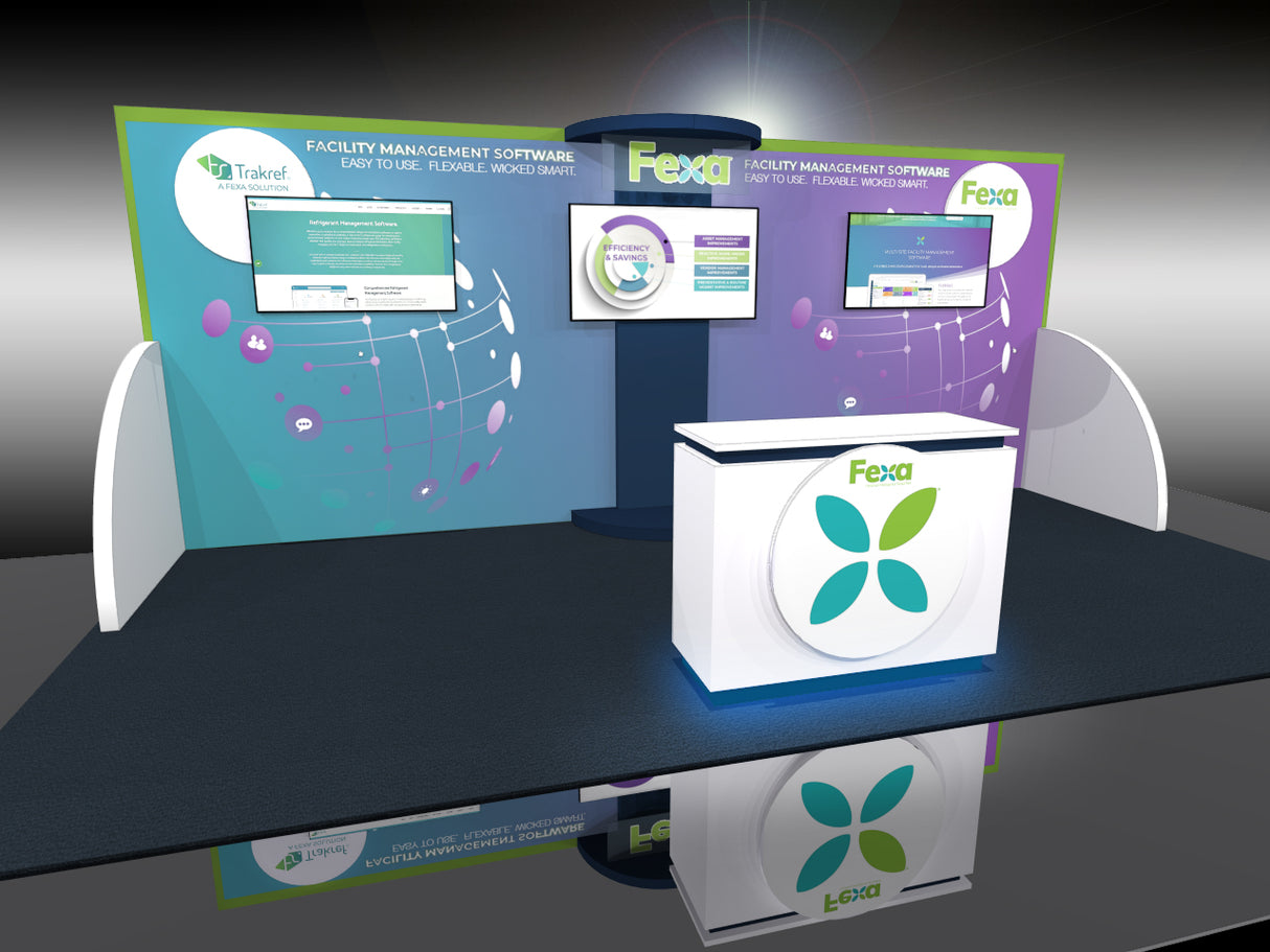 Custom 10x20 Used Exhibit - Price Includes All New Graphics
