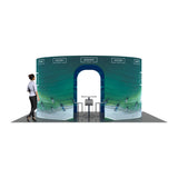 Room structure with printed fabric graphics