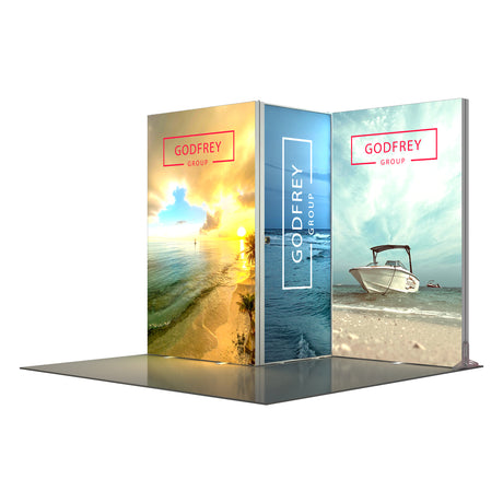 10' Backlit Display With Storage Closet - Godfrey Group