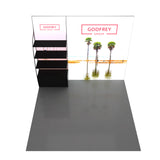 10' Backlit Shelf Display With Two Lightboxes - Godfrey Group