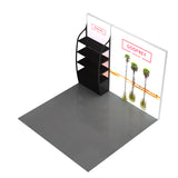 10' Backlit Shelf Display With Two Lightboxes - Godfrey Group