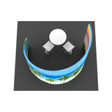 Curved wall with single sided graphic