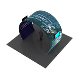Arch with printed fabric graphics