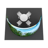 Curved wall with double or single sided graphic