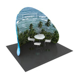 Curved wall with double or single sided graphic