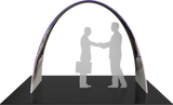 Arch with printed fabric graphics, approx. 10'w x 7.5'h