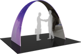 Arch with printed fabric graphics, approx. 10'w x 7.5'h