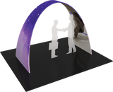 Arch with printed fabric graphics, approx. 10'w x 7.5'h