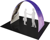 Arch with printed fabric graphics, approx. 10'w x 7.5'h