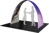 Arch with printed fabric graphics, approx. 10'w x 7.5'h