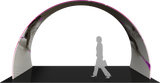 Arch with printed fabric graphics, approx. 20'w x 11'h