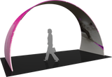 Arch with printed fabric graphics, approx. 20'w x 11'h