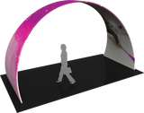 Arch with printed fabric graphics, approx. 20'w x 11'h