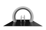 Arch with printed fabric graphics, 12.5'h x 24'w