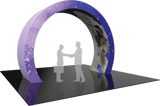 Arch with printed fabric graphics, 12.5'h x 24'w