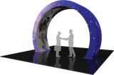 Arch with printed fabric graphics, 12.5'h x 24'w