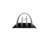 Arch with printed fabric graphics, 10'w x 7.5'h