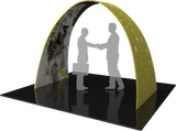 Arch with printed fabric graphics, 10'w x 7.5'h