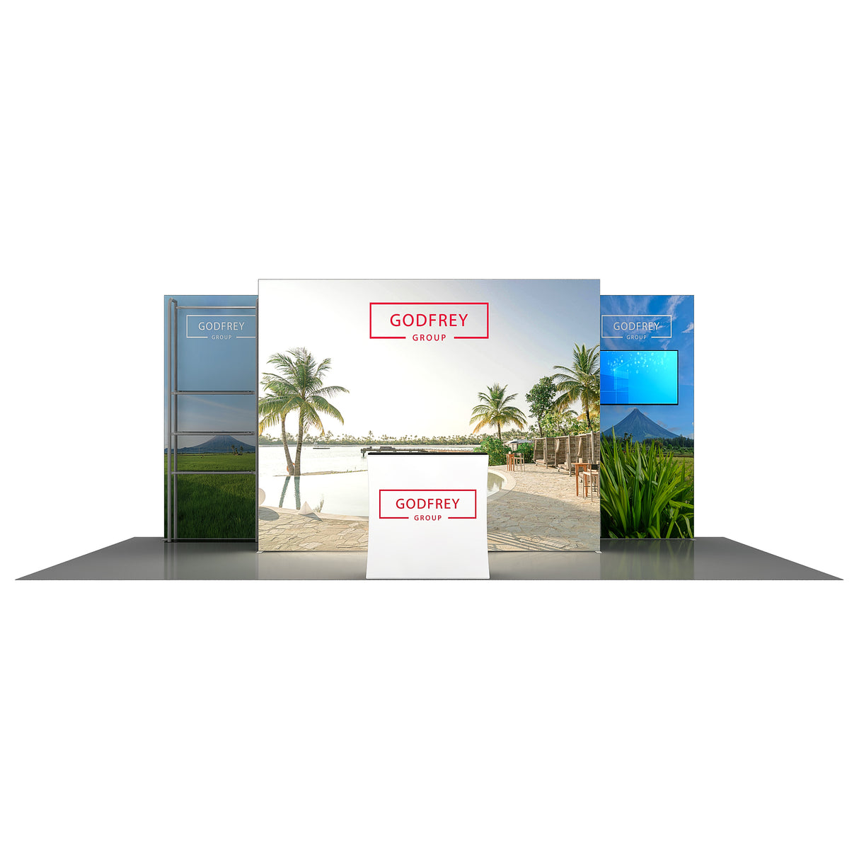 10x20 Light Box Exhibit With Storage Area