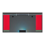10x20 Exhibit With Two Shelving Modules and Monitor Mount