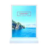 Tabletop light box with graphics on both sides