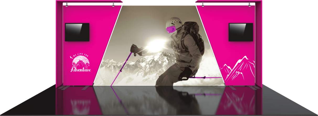 20' Tension Fabric Exhibit With Canopy Header - Godfrey Group