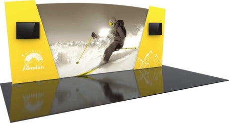 20' Tension Fabric Exhibit With Monitor Mounts - Godfrey Group