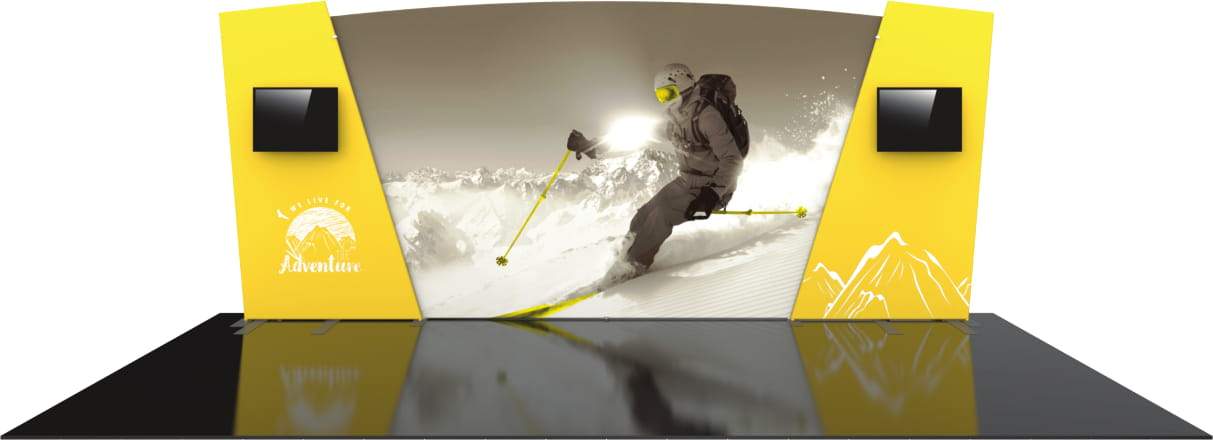 20' Tension Fabric Exhibit With Monitor Mounts - Godfrey Group