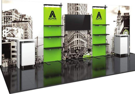 10x20 Shelf Display With Monitor Mount - Godfrey Group