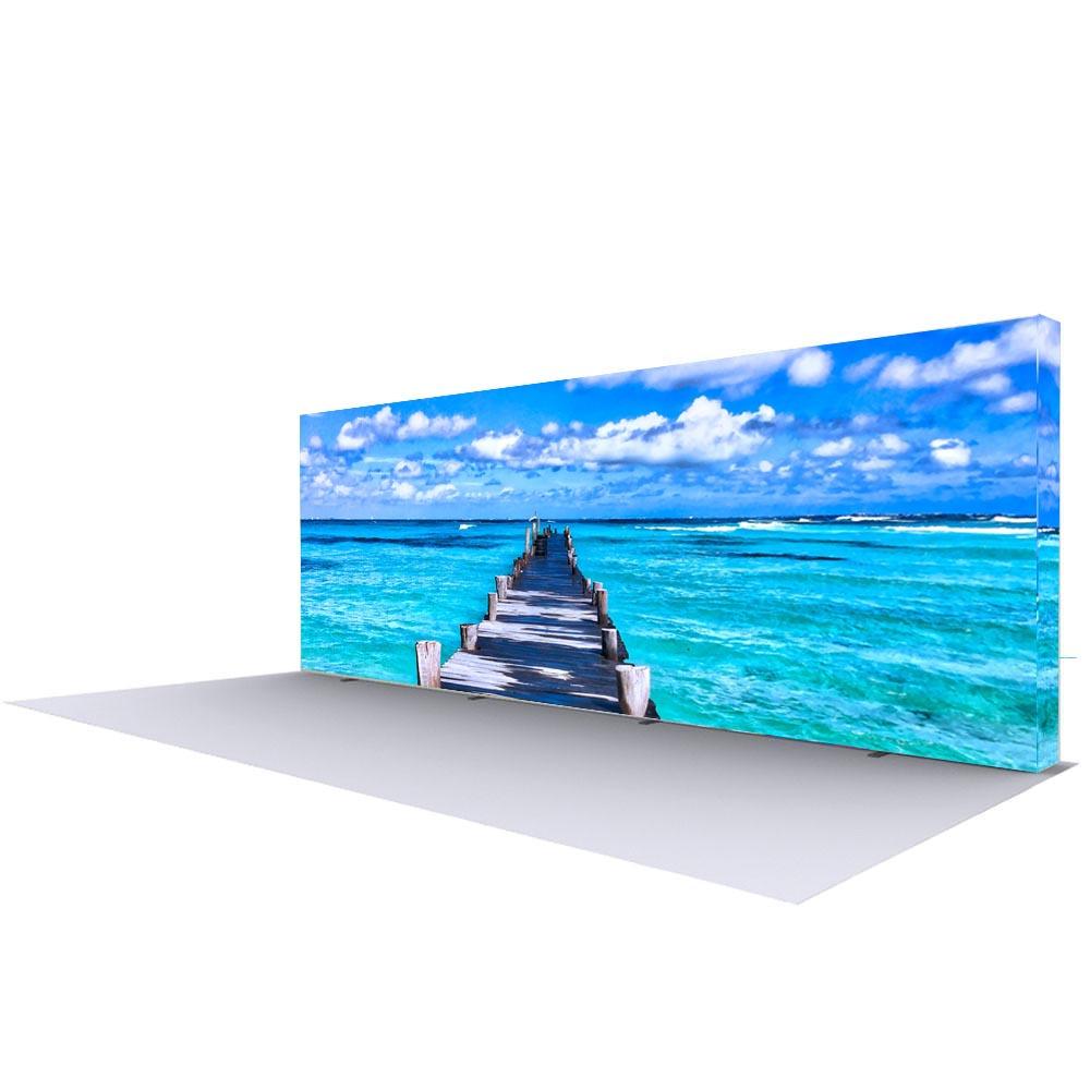 20' Backlit Fabric Pop Up Straight Wall - Godfrey Group