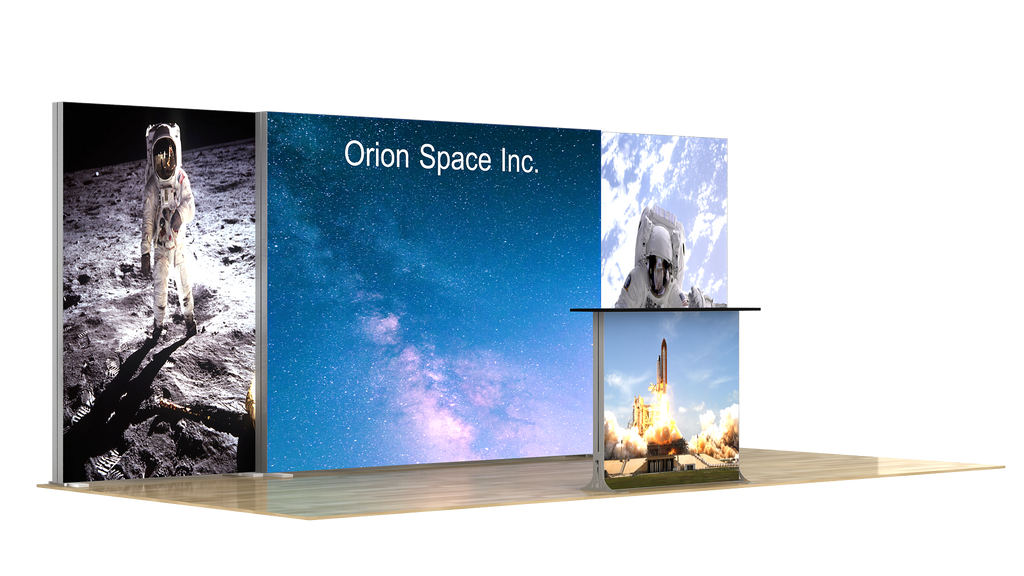 20' Backlit Modular Display With Backlit Counter | Godfrey Group