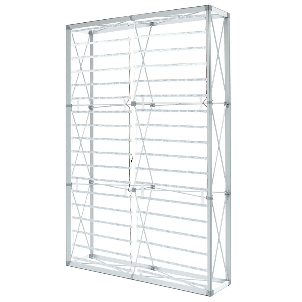 5' Backlit Fabric Pop Up Straight Wall, Frame