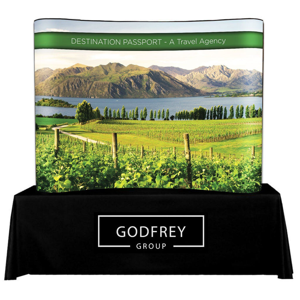 8' Curve Pop Up Table Top Package - Godfrey Group