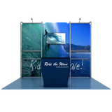 Fabric Backwall With Monitor & Two Shelf Stands - Godfrey Group