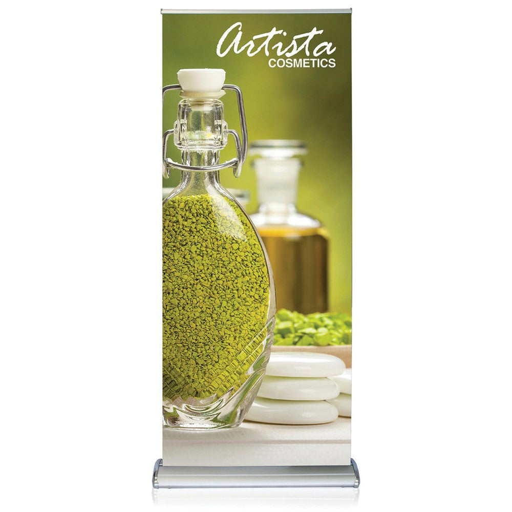 Double Sided Retractable Banner Stand With Fabric Graphics - Godfrey Group