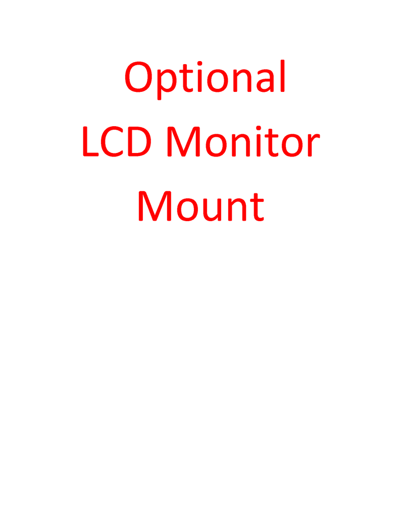 Optional LCD mount - Godfrey Group