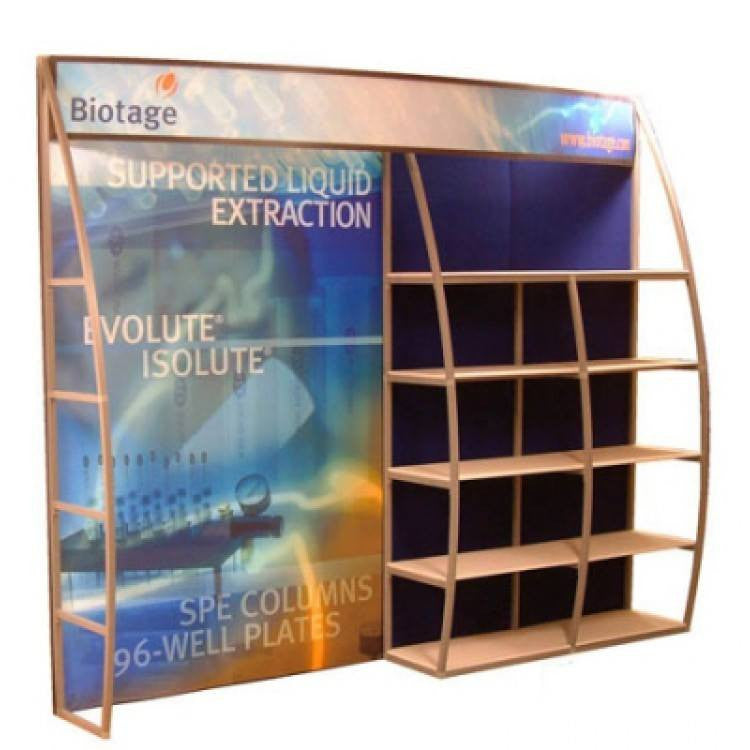 8' OutRigger Shelf Display, Side View