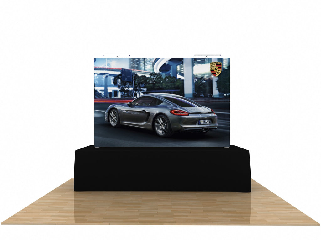 8'w Fabric Pop Up Display Package - front view