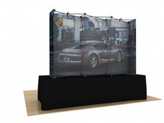 8'w Fabric Pop Up Display Package - side view