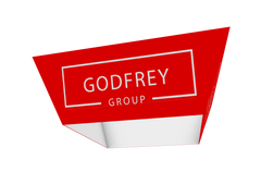 Tapered Square Hanging Sign, 10' x 4'h - Godfrey Group